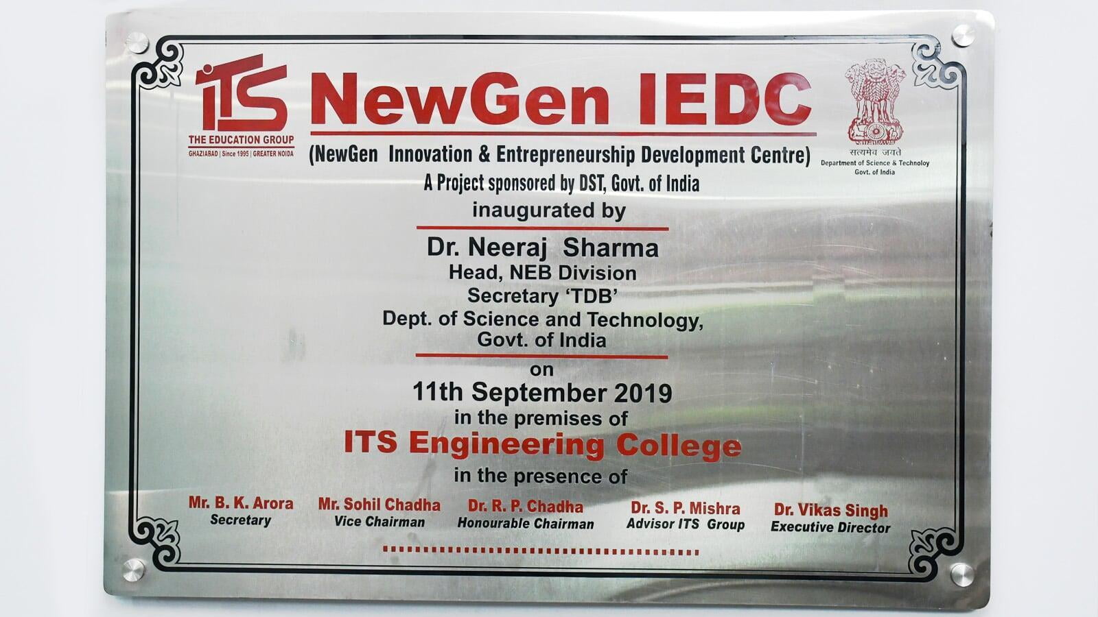 NewGen IDC Certificate ITS Engineering College