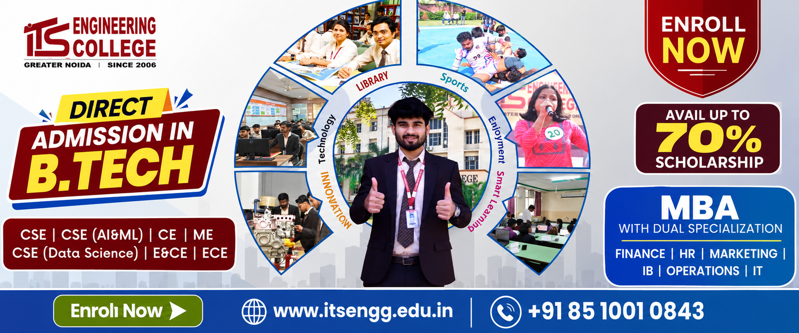 Direct Admission in BTech at ITS Engineering College | Greater Noida